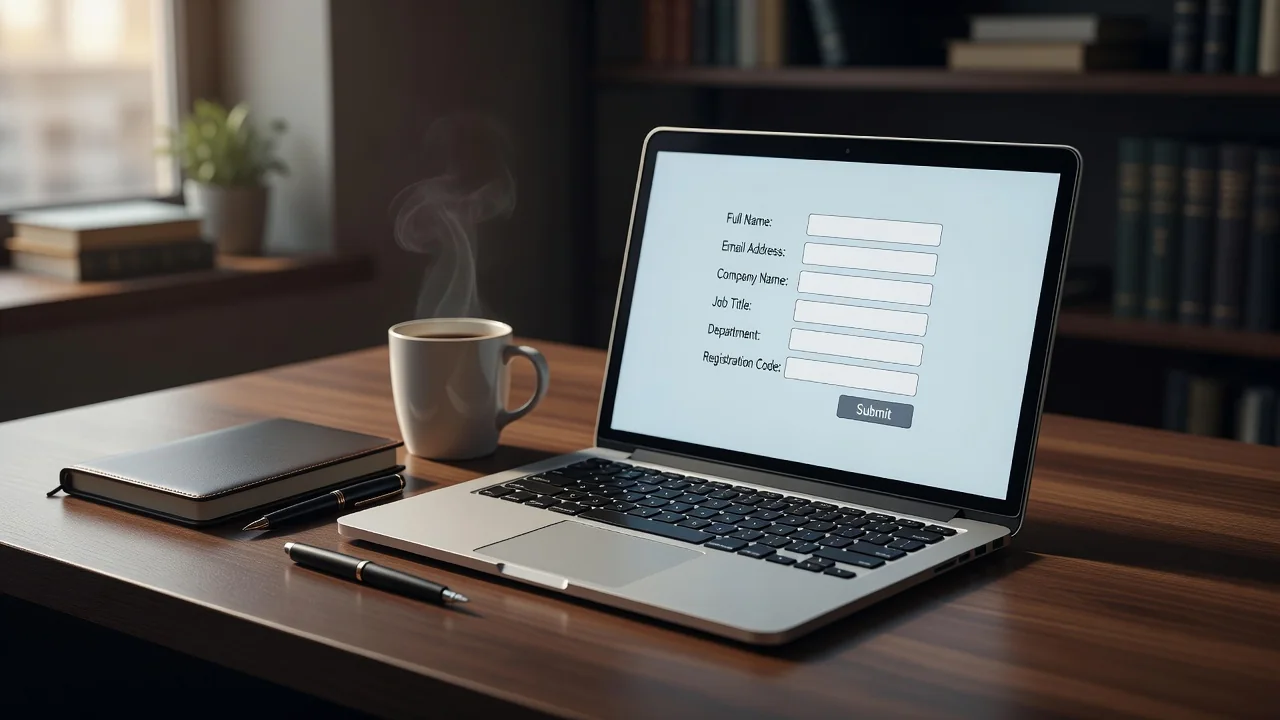 Olympe Casino registration form and KYC documents on a desk